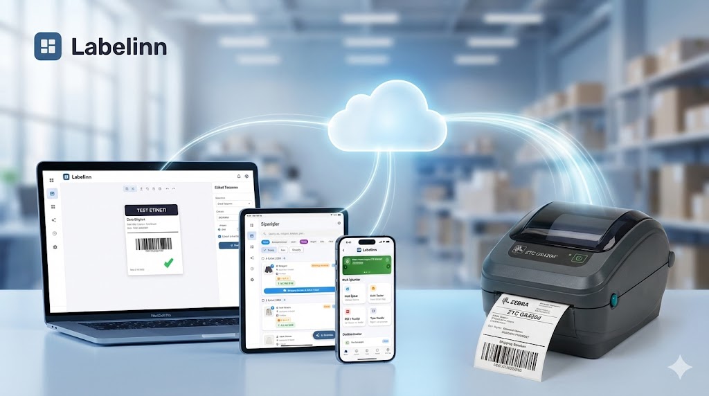 LabelInn printing labels on a Zebra ZD621 thermal printer
