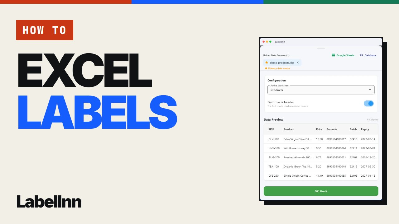 Print labels from Excel