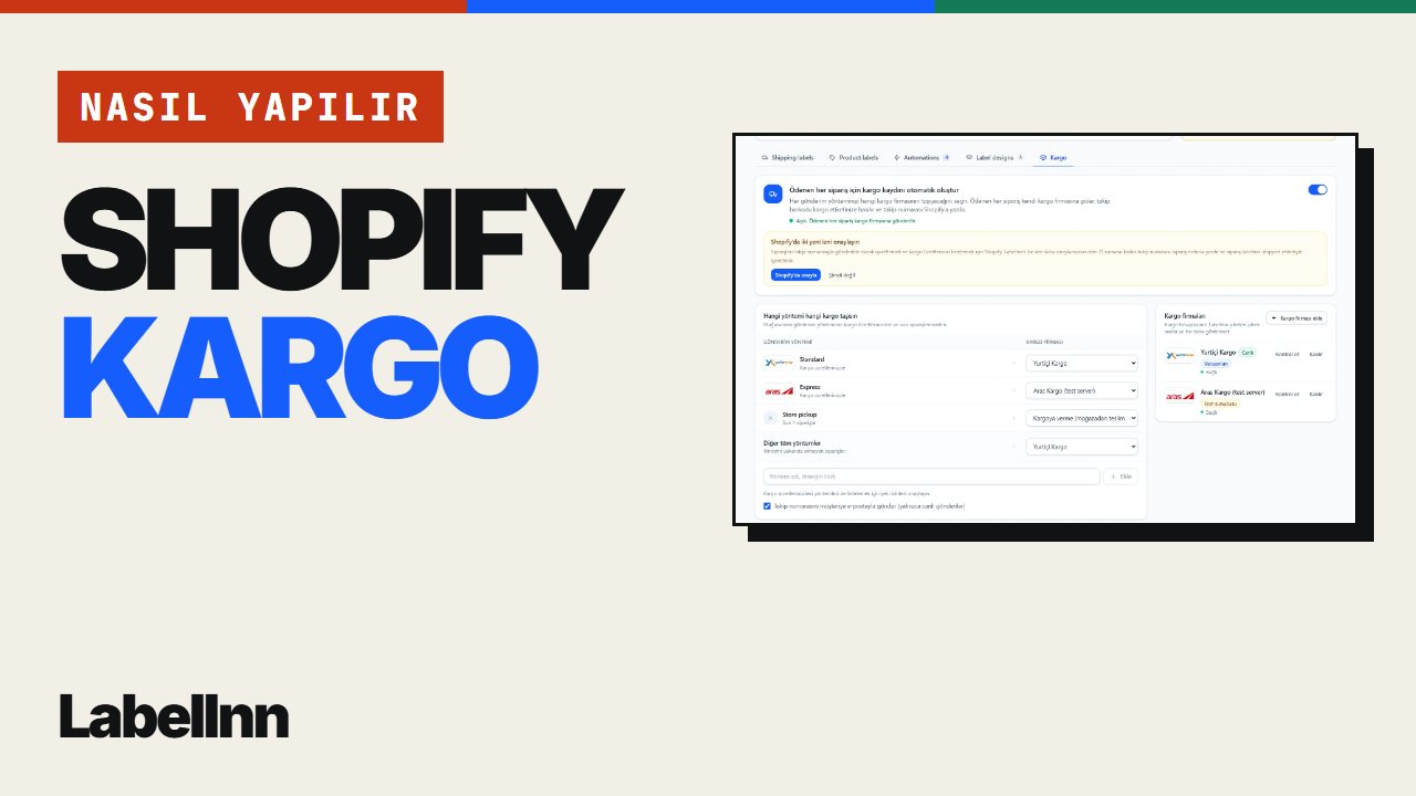 Shopify'da etiket ve kargo