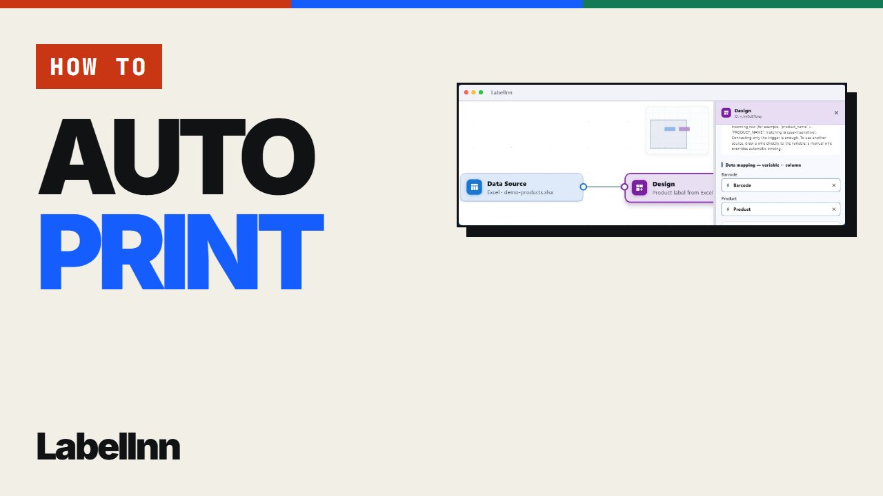 Automate label printing with workflows